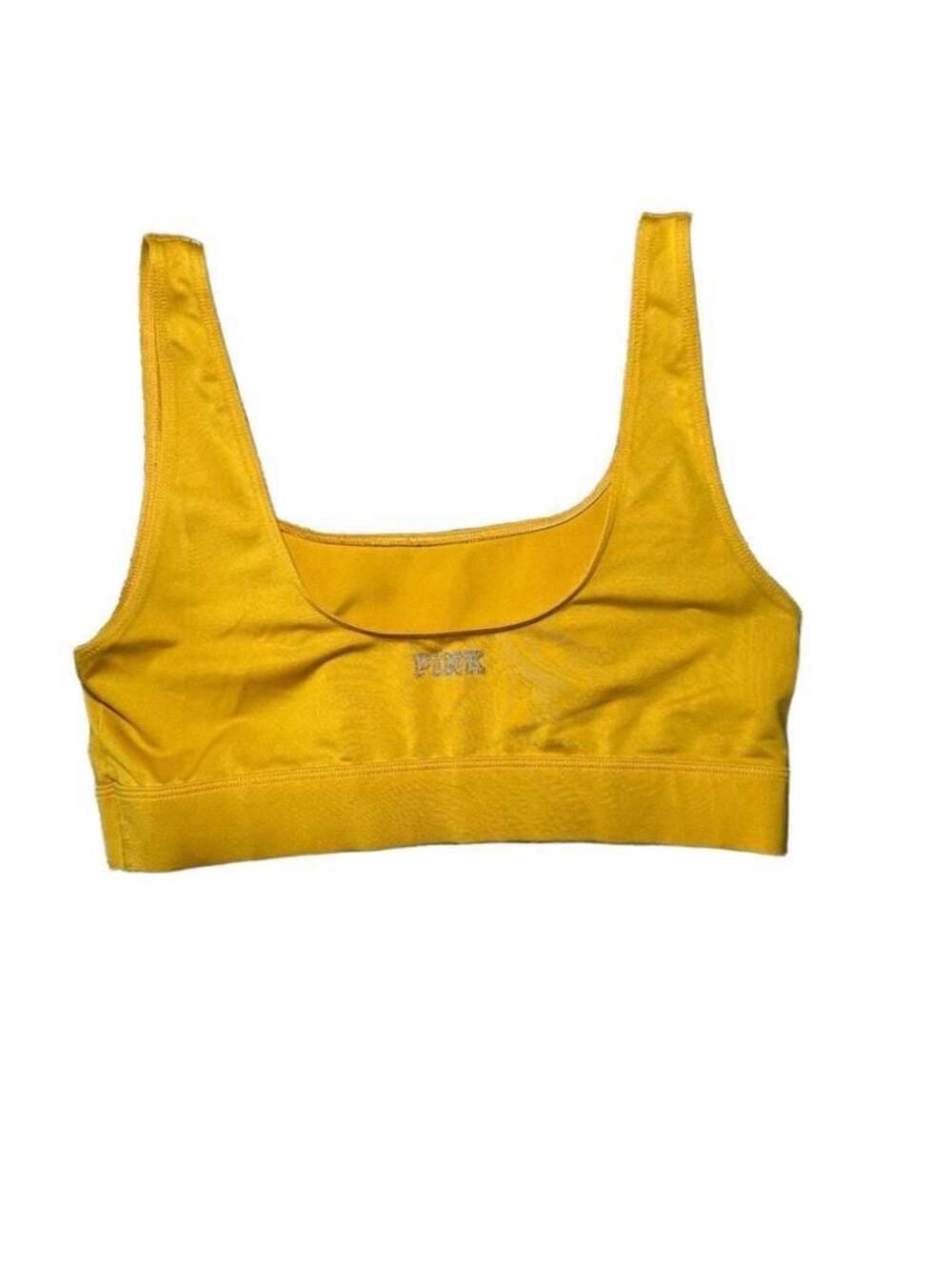 PINK Victoria's Secret Golden Yellow Scoop Sports Bra